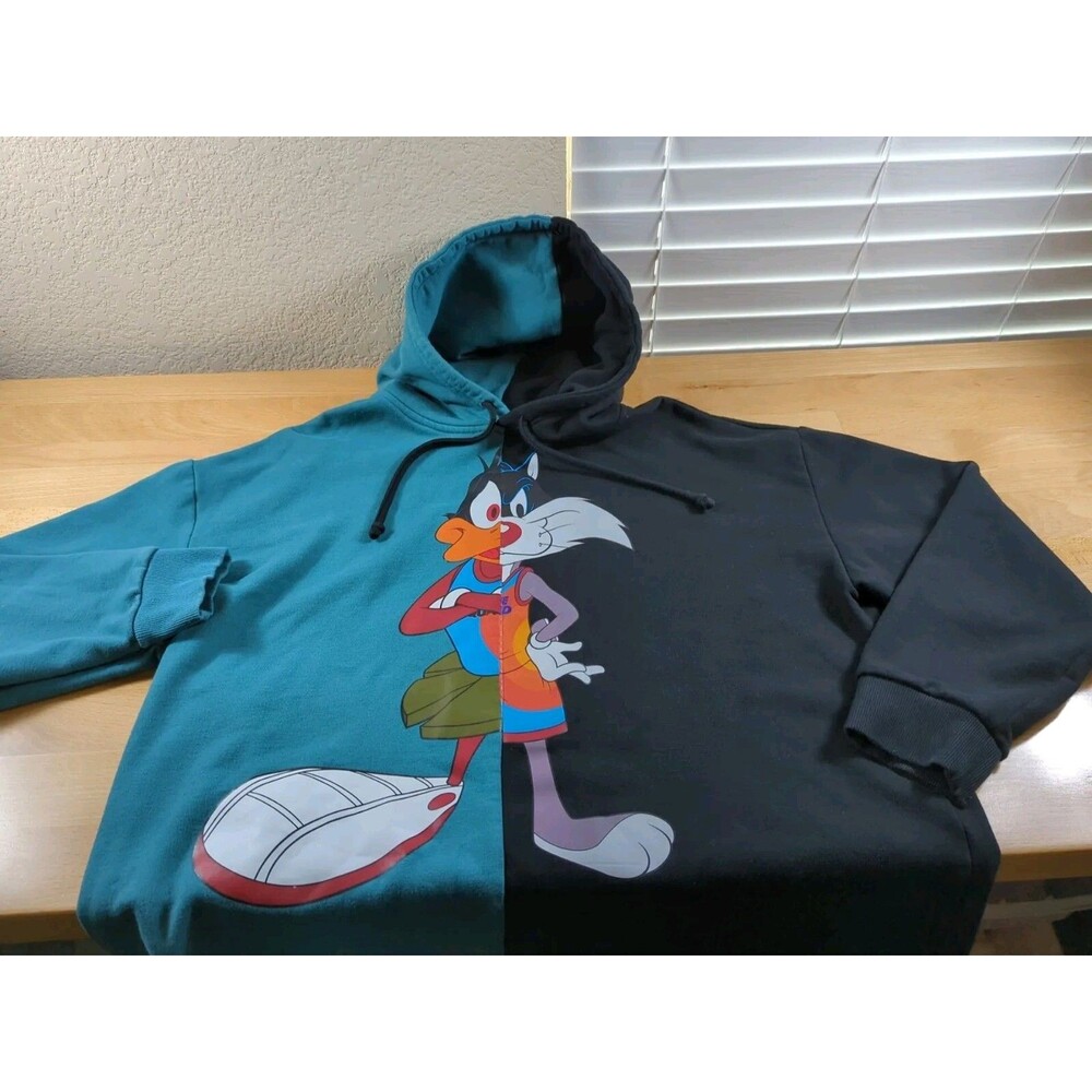 Space Jam A New Legacy Graphic Hoodie Men's Size Large Color Block Forever 21